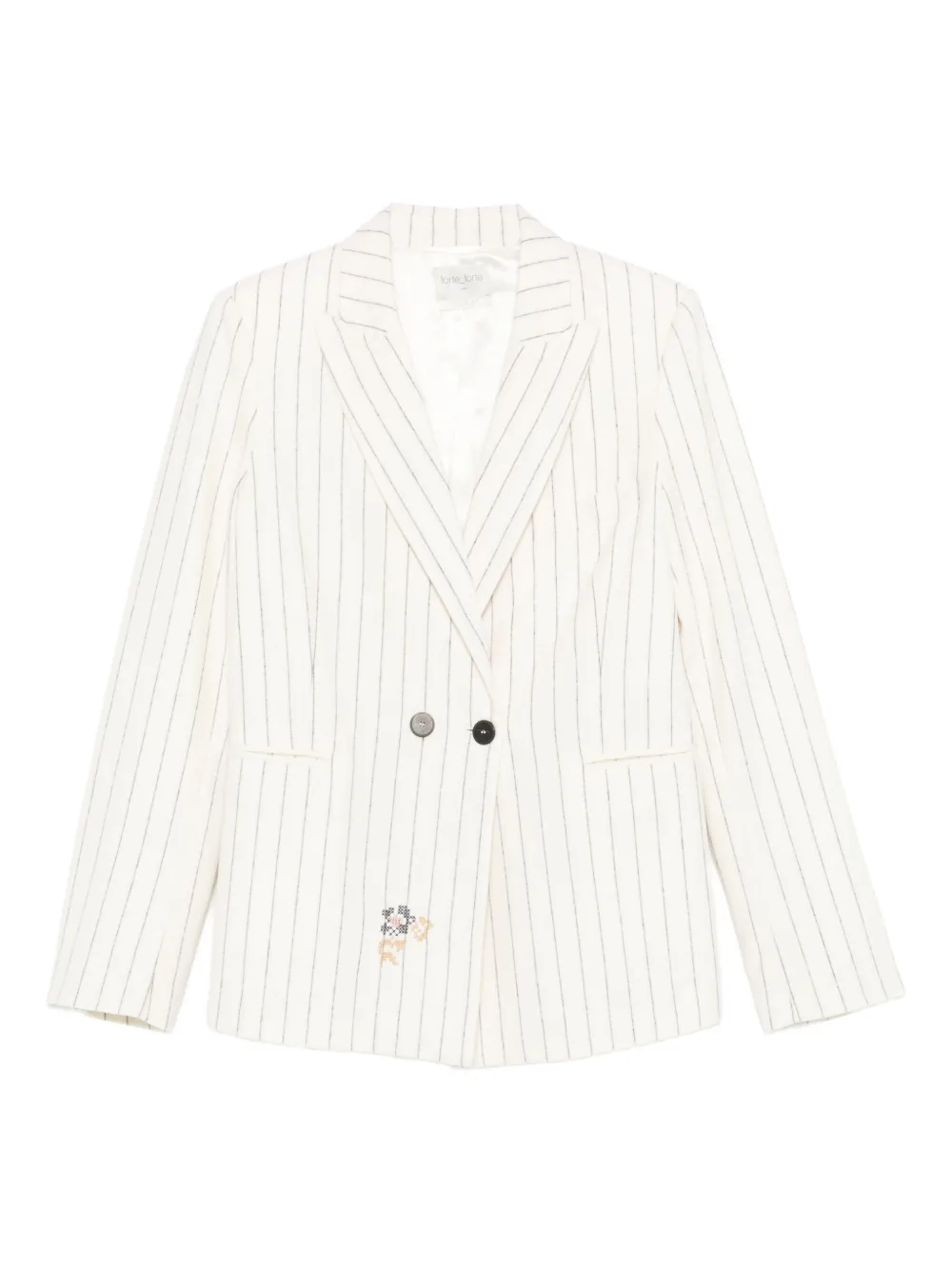 Forte Forte Pinstripe Stripe Jacket In Brown