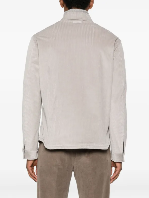 Lardini コーデュロイ シャツジャケット | グレー | FARFETCH JP