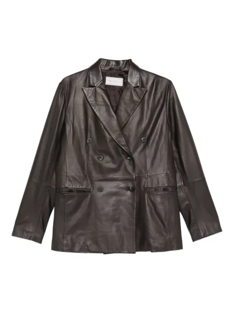 Antonelli double-breasted leather blazer