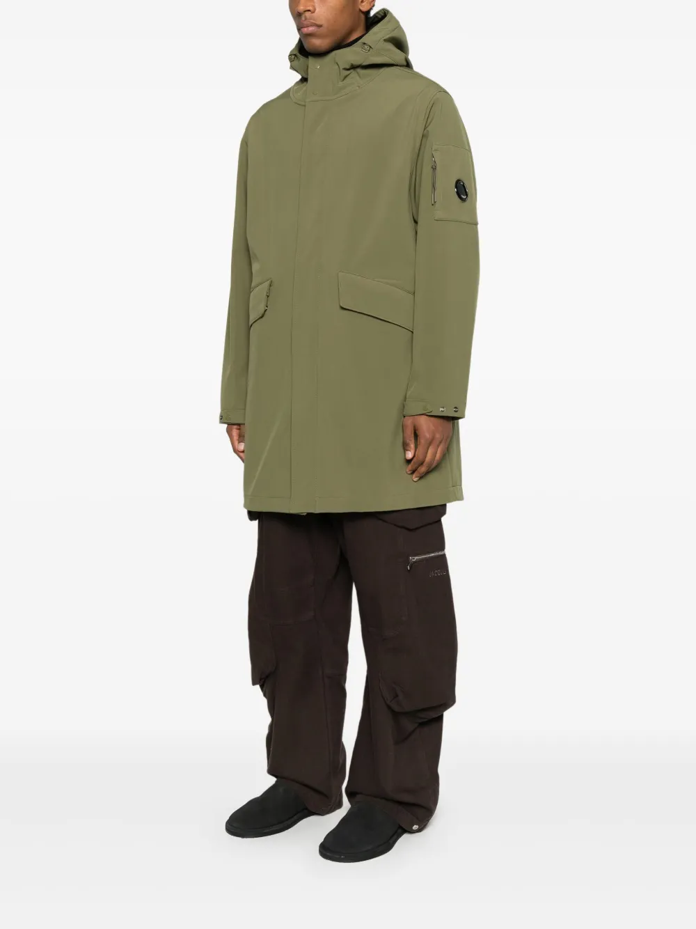 C.P. Company Jack met klepzak en capuchon Groen