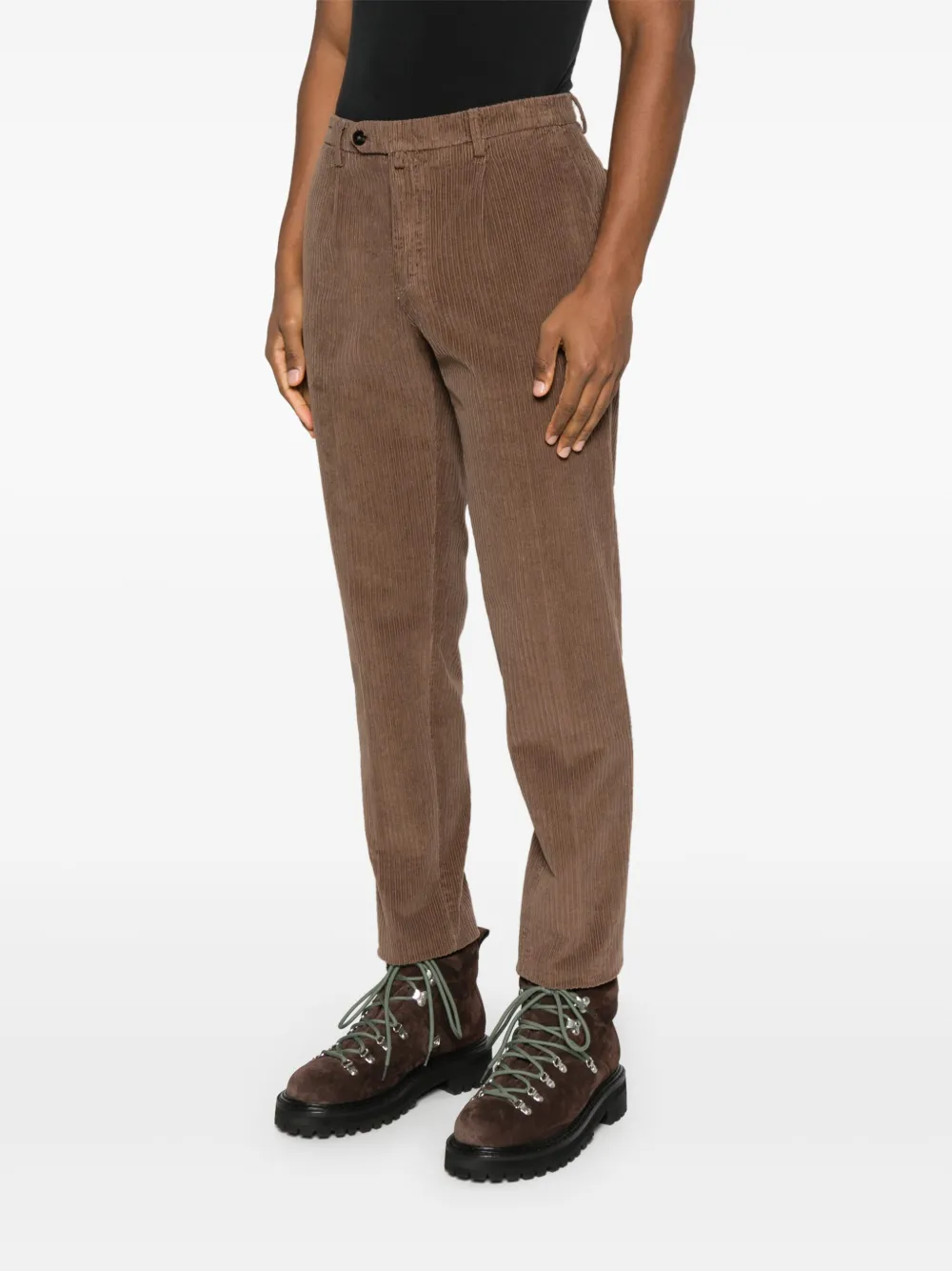 Briglia 1949 Ribfluwelen plooibroek Bruin