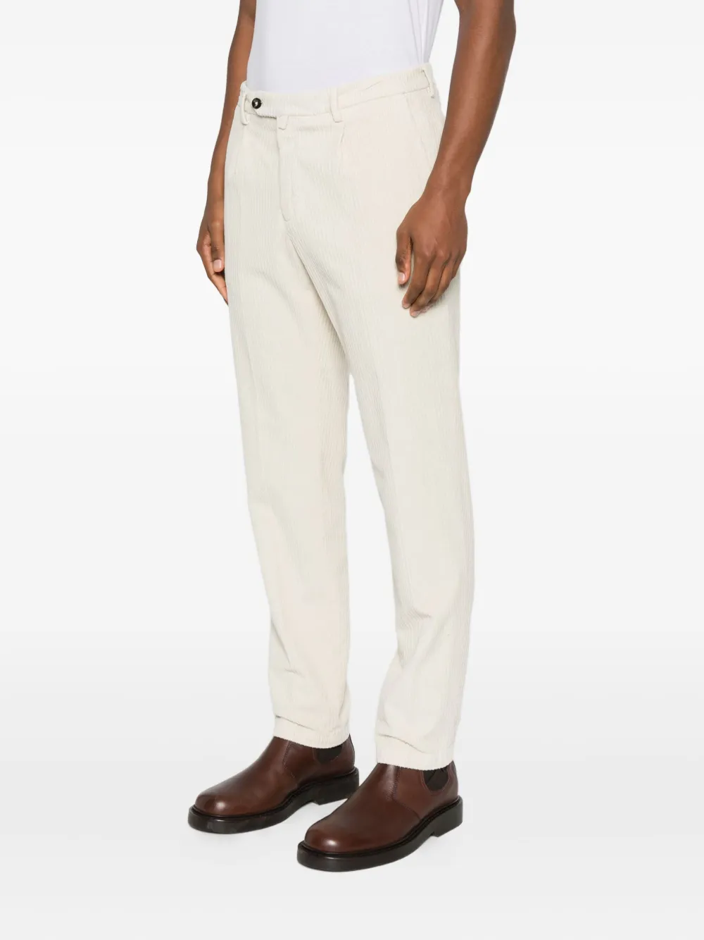 Briglia 1949 Ribfluwelen plooibroek Beige