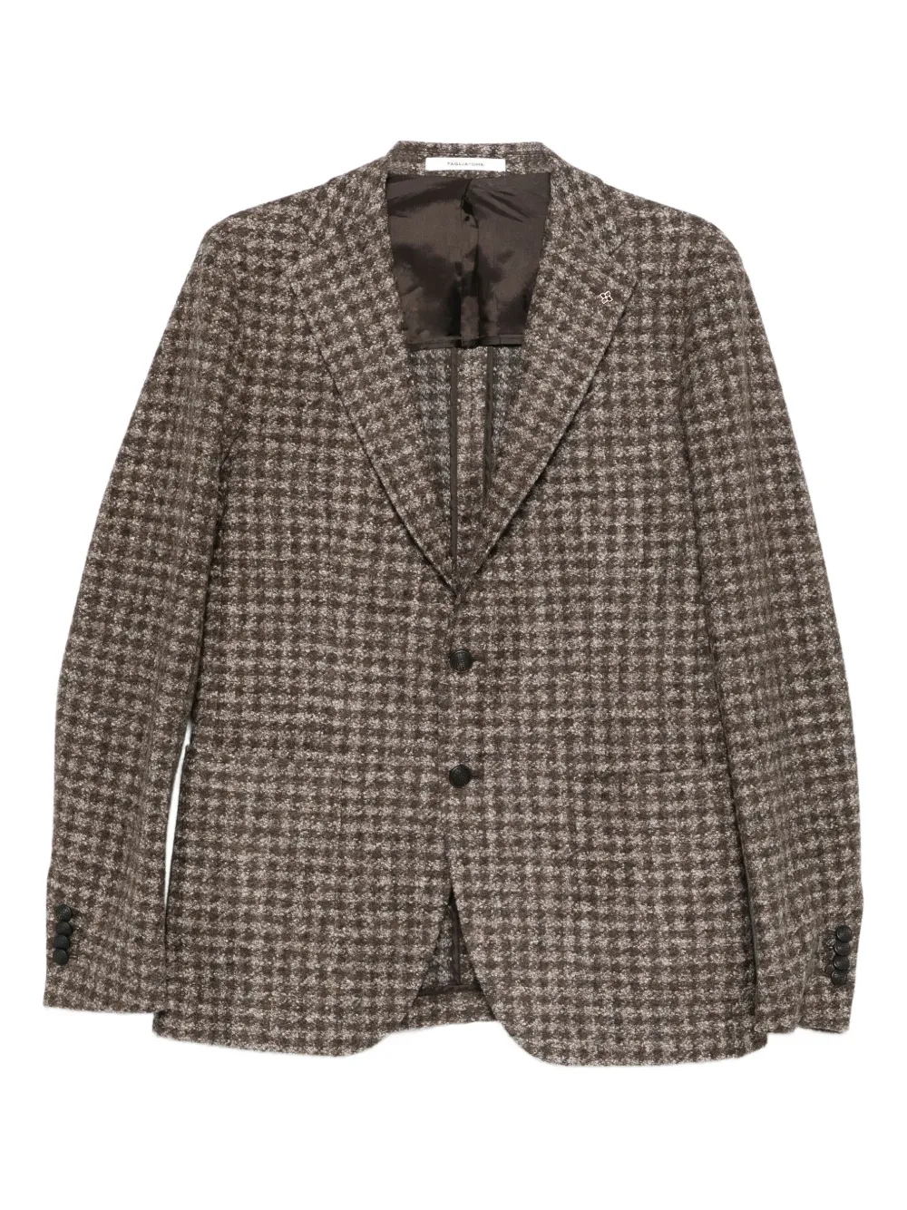 Tagliatore blazer con motivo pied-de-poule - Marrone