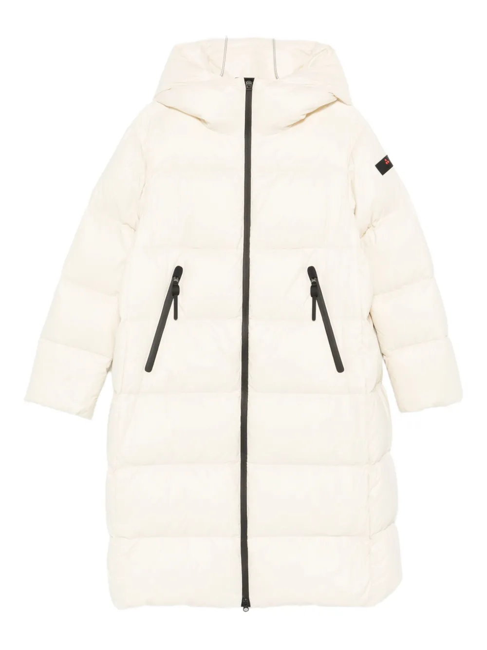 Peuterey Hooded Zip Coat In White
