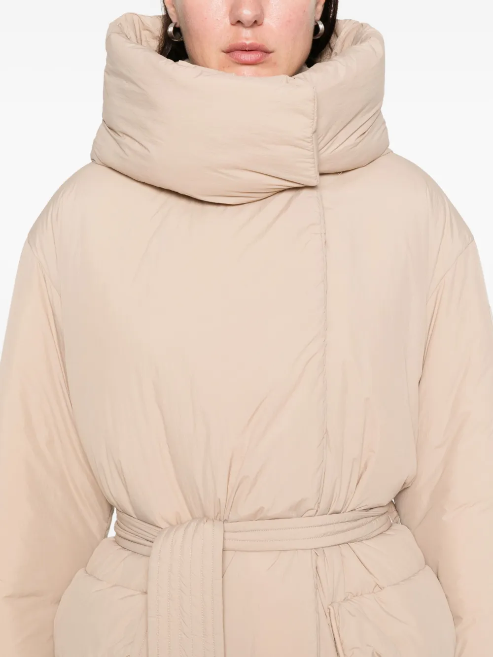 Peuterey Jas met zak en ceintuur Beige