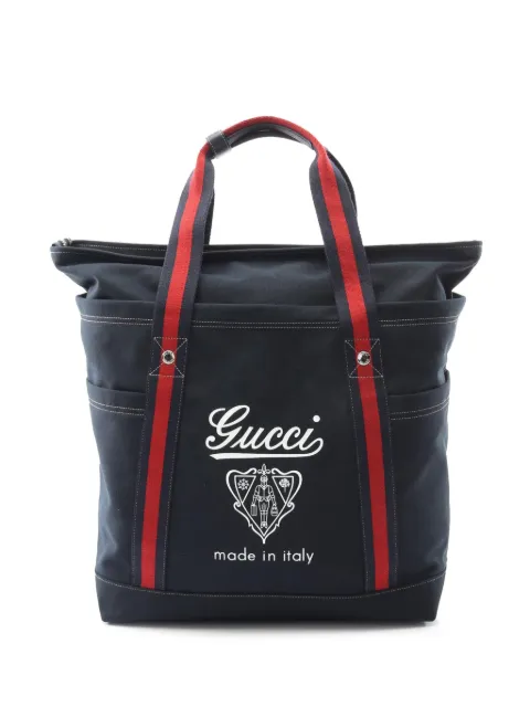 Gucci Pre-Owned tote Sherry Line de lona con motio estampado 2016-2025