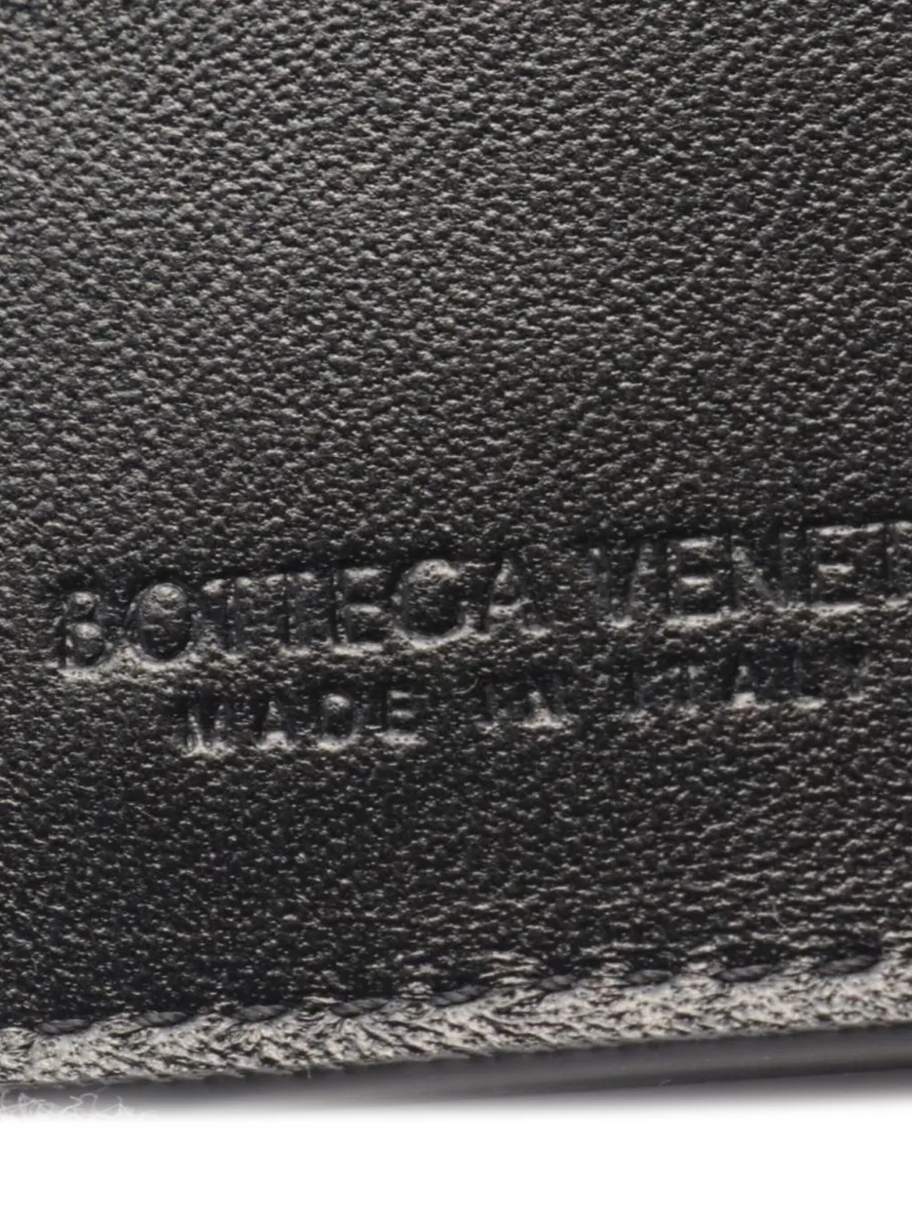 Pre-owned Bottega Veneta 2012-2025 Leather Maxi Intrecciato Cassette Zip Coin Pouch In Black