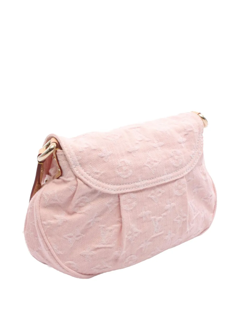 Pre-owned Louis Vuitton 2021-2025 Monogram Denim Sunset Crossbody Bag In Pink