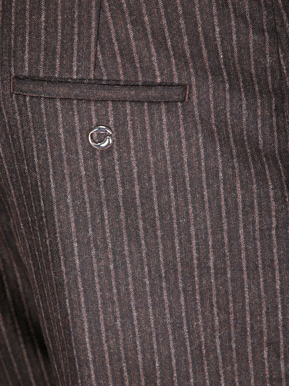 Coperni Pinstriped Straight-leg Trousers In Brown