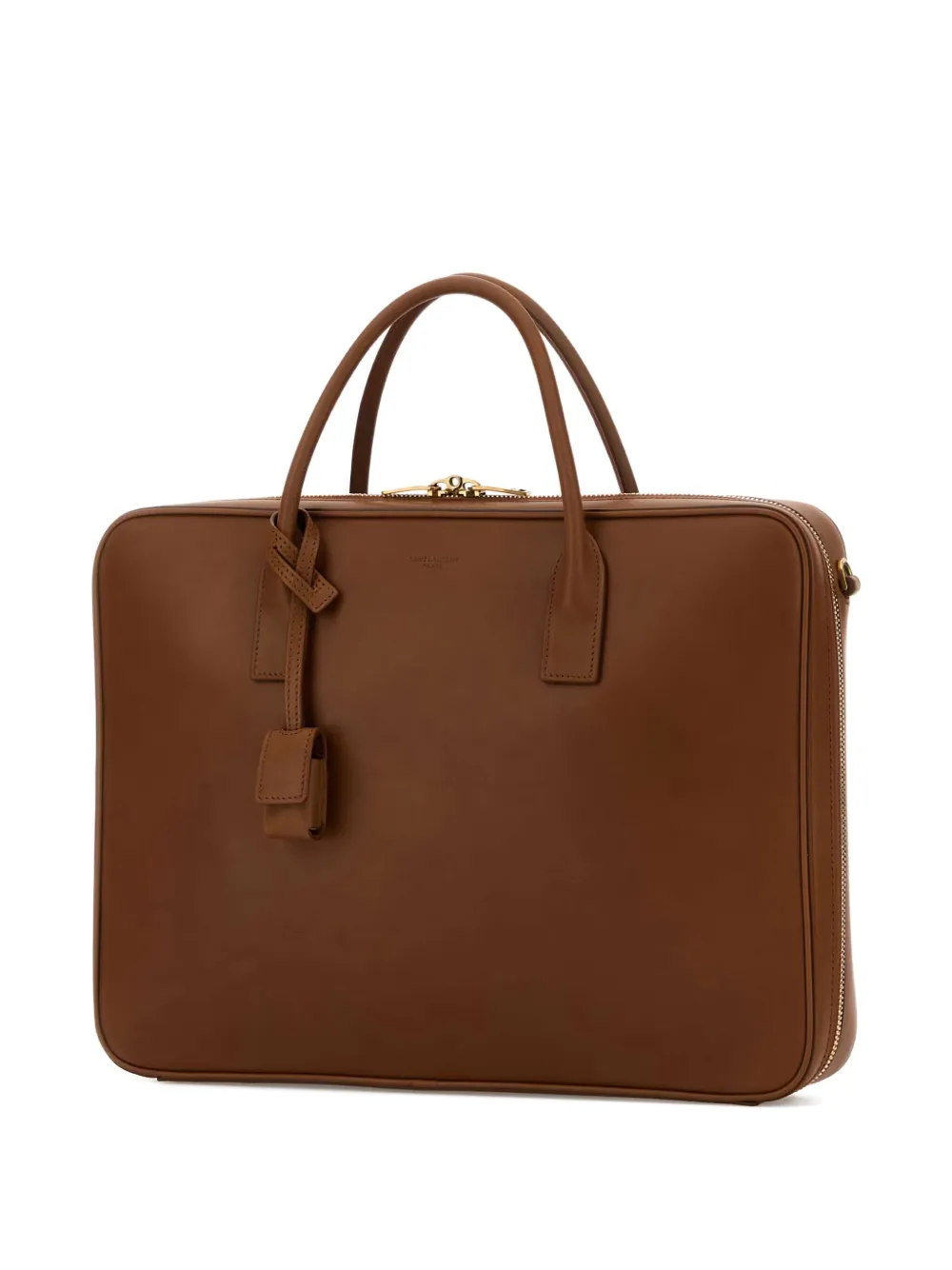  Saint Laurent Medium Leather Briefcase - Brown 