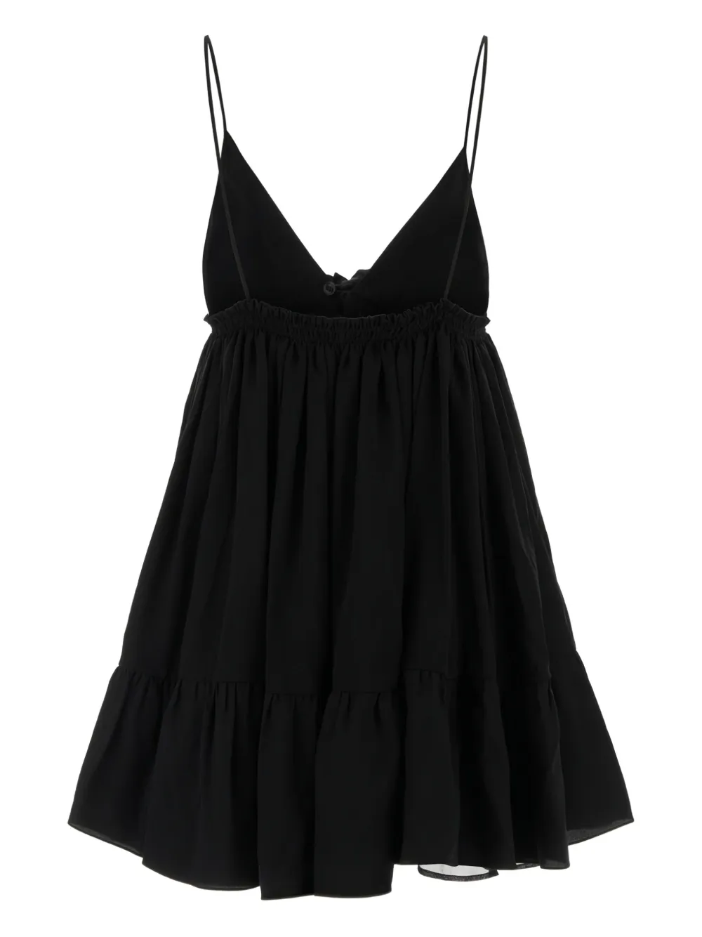 Chloé gathered thin-straps mini dress - Zwart