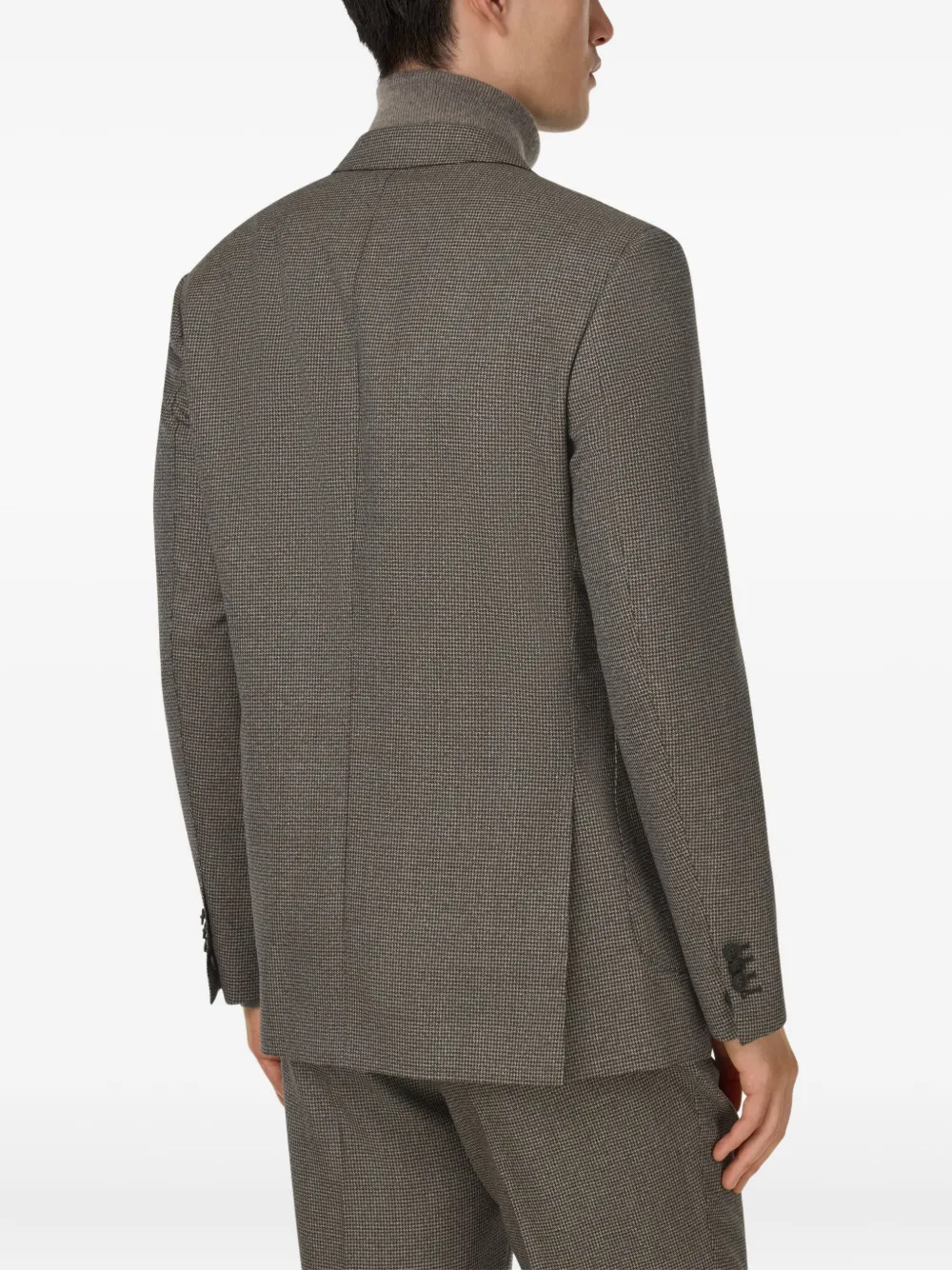 Boggi Milano Pak met pied-de-poule print Bruin