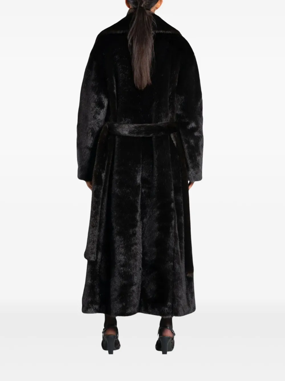 The Frankie Shop Jas van imitatiebont Bruin