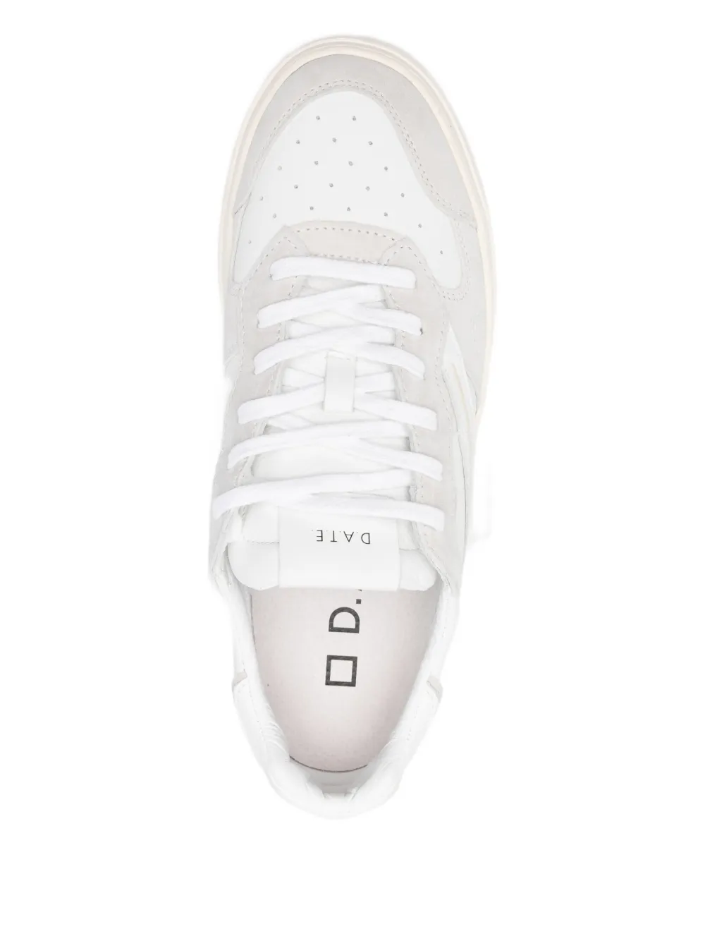 D.A.T.E. Torneo panelled lace-up sneakers Wit