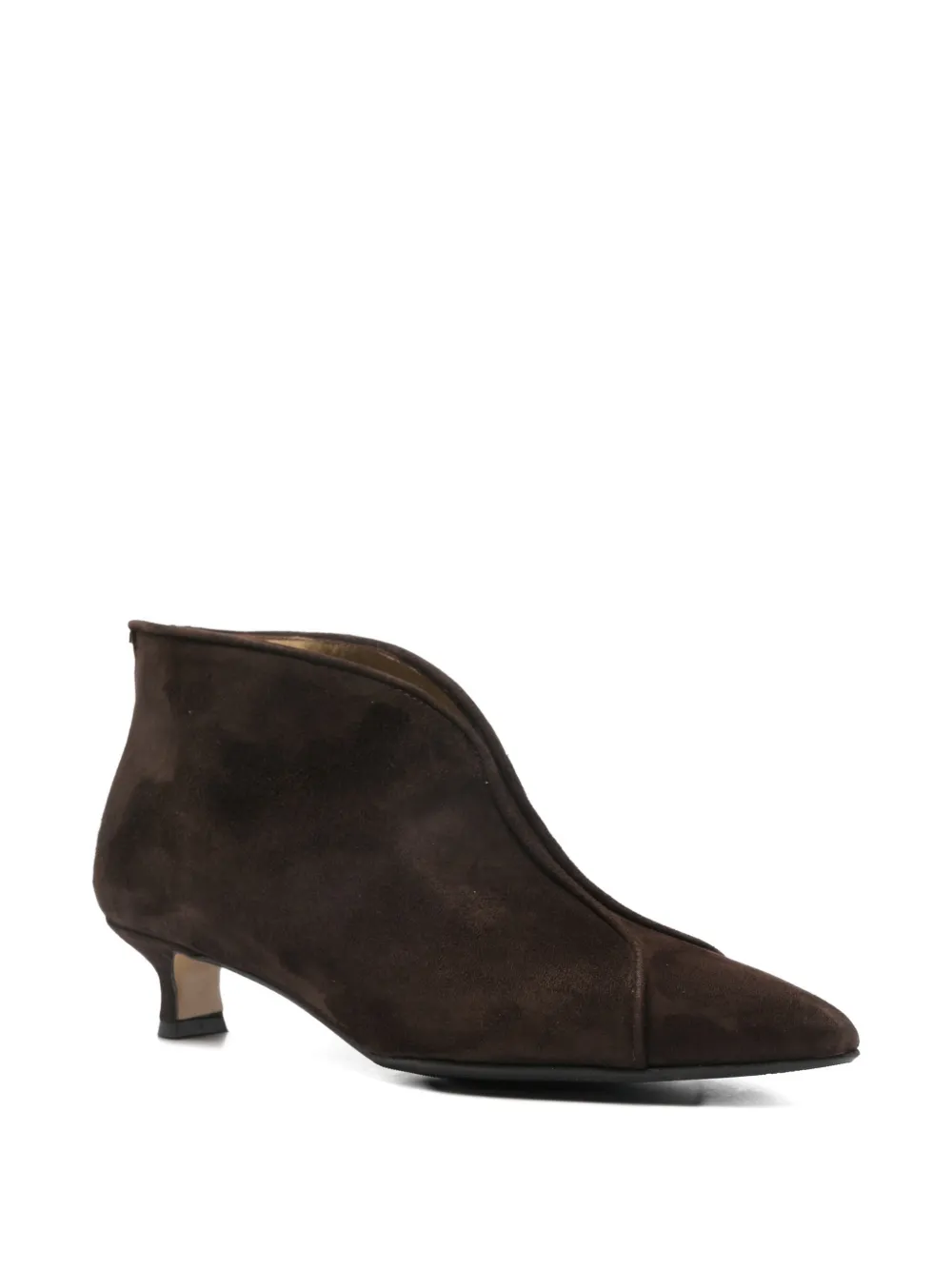 L Arianna Pointed-toe Ankle Boots In Brown