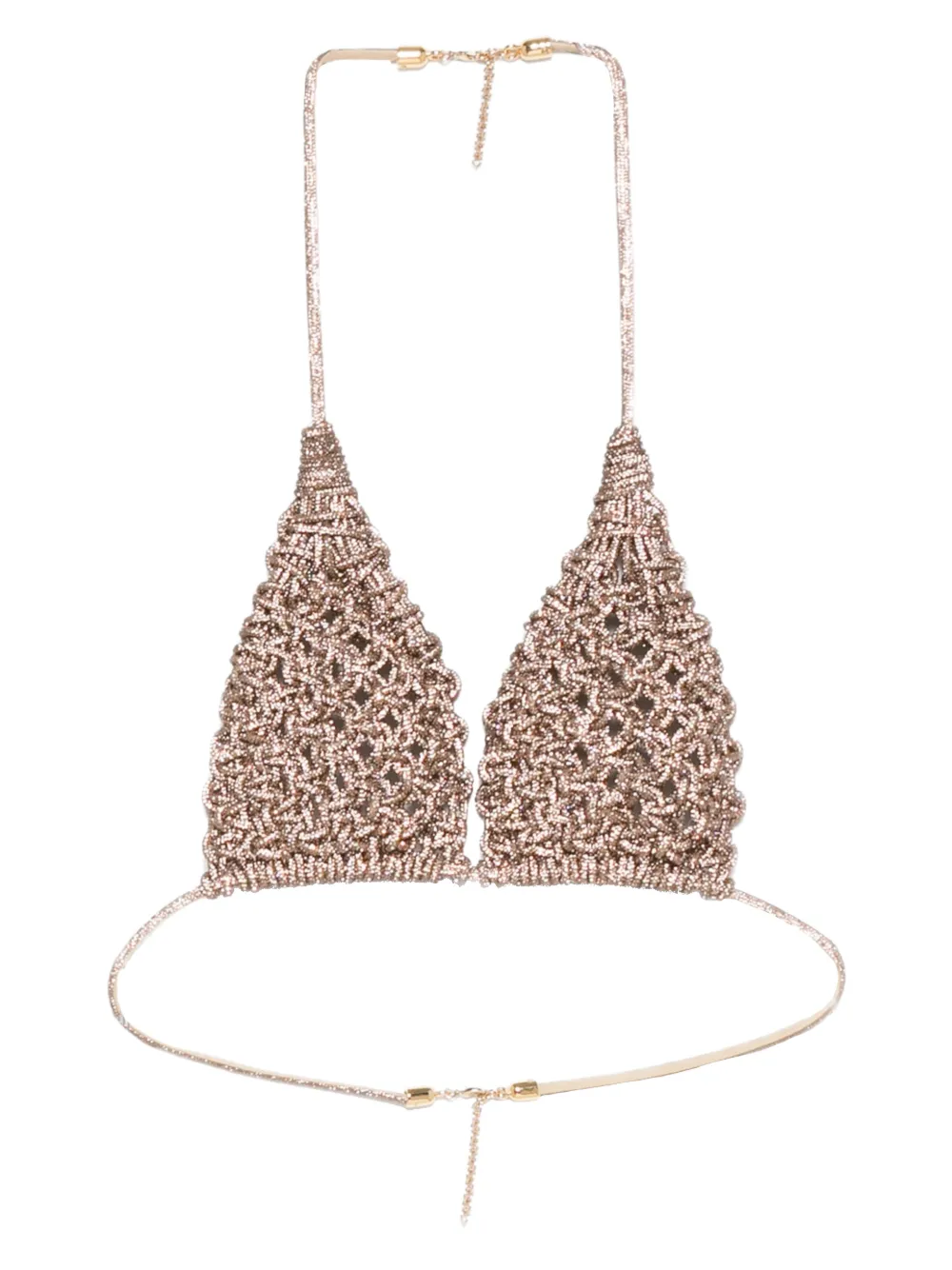 Hibourama X Mvp Wardrobe Diamond Woven-design Top In Neutral