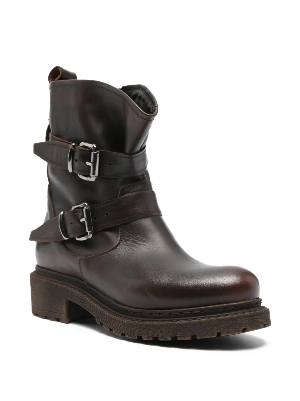 Metisse 45mm buckle round-toe boots Bruin