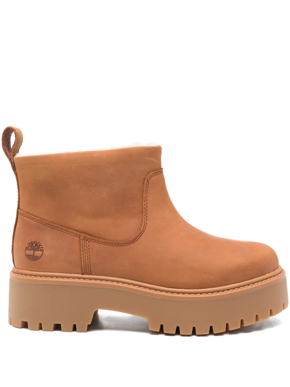 Timberland 45mm Platform Leather Boots In Multi