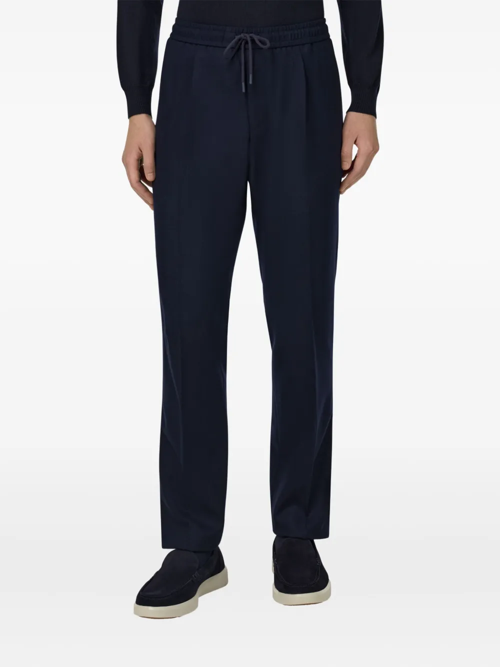 Boggi Milano Broek met trekkoord Blauw