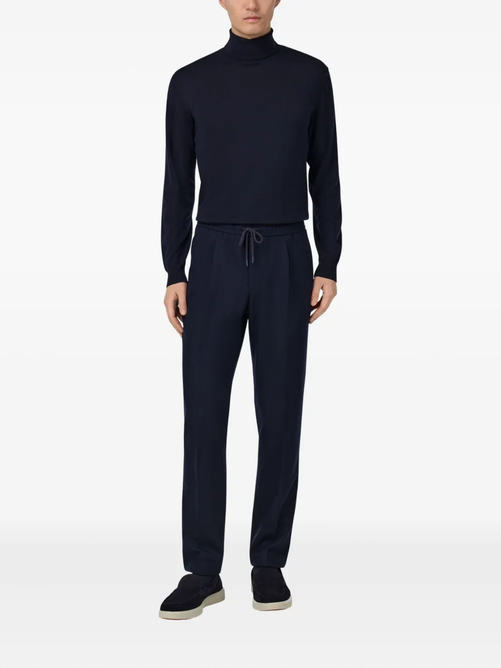 Boggi Milano Broek met trekkoord - Blauw