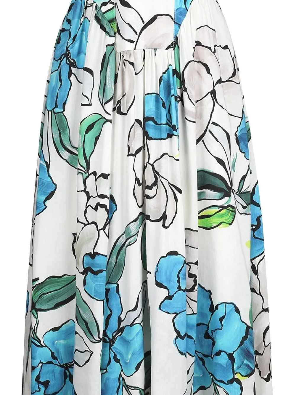 Aje floral-print midi dress - Wit