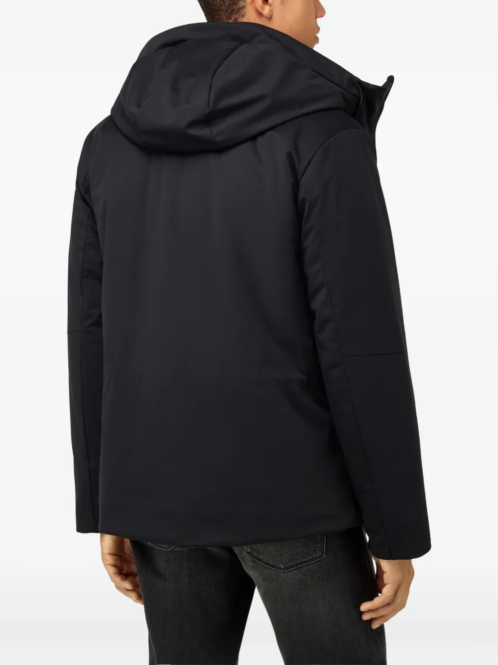 Boggi Milano Gewatteerd jack met capuchon Zwart