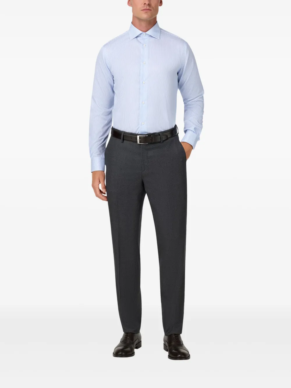 Boggi Milano camisa de algodón con rayas estampadas | Image 2