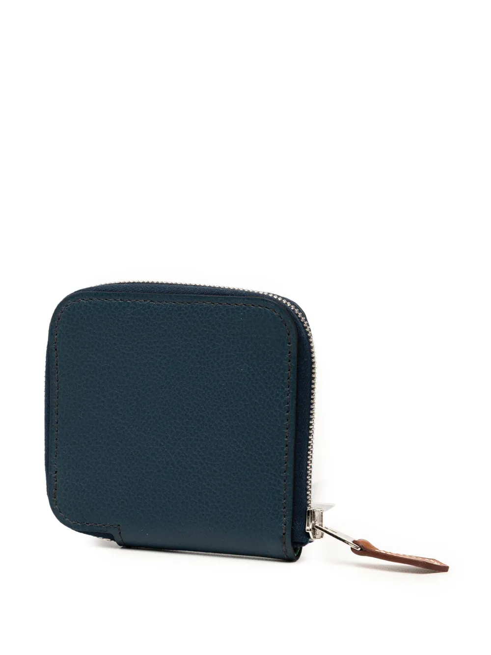 Pre-owned Hermes 2024 Evercolor Silk In Compact Purse Coin Pouch In Blue