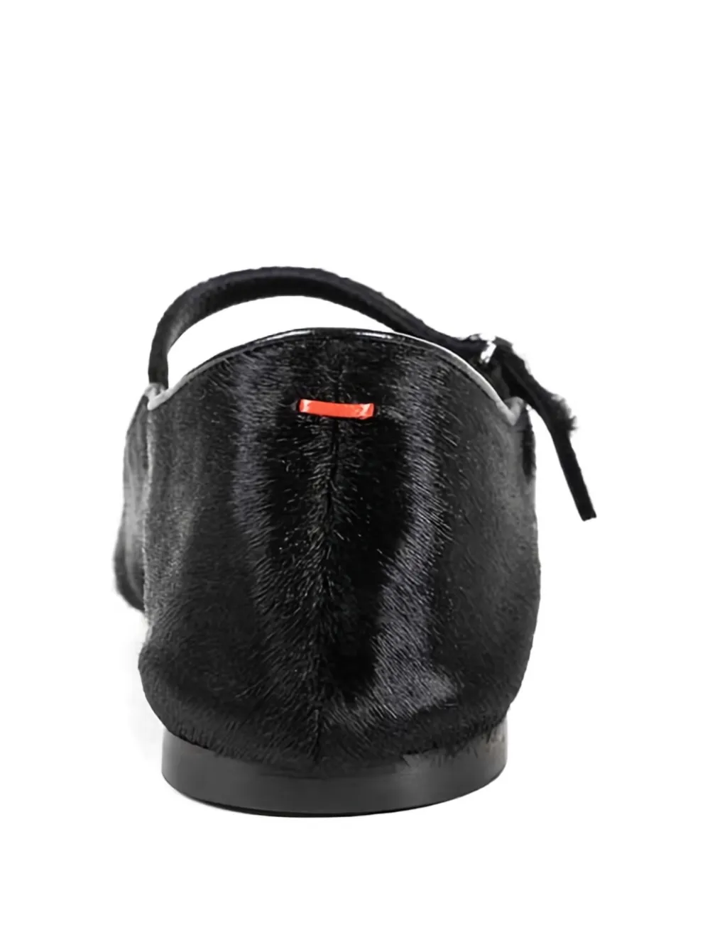 Aeyde Mary-Jane pony hair strap ballet flats Zwart