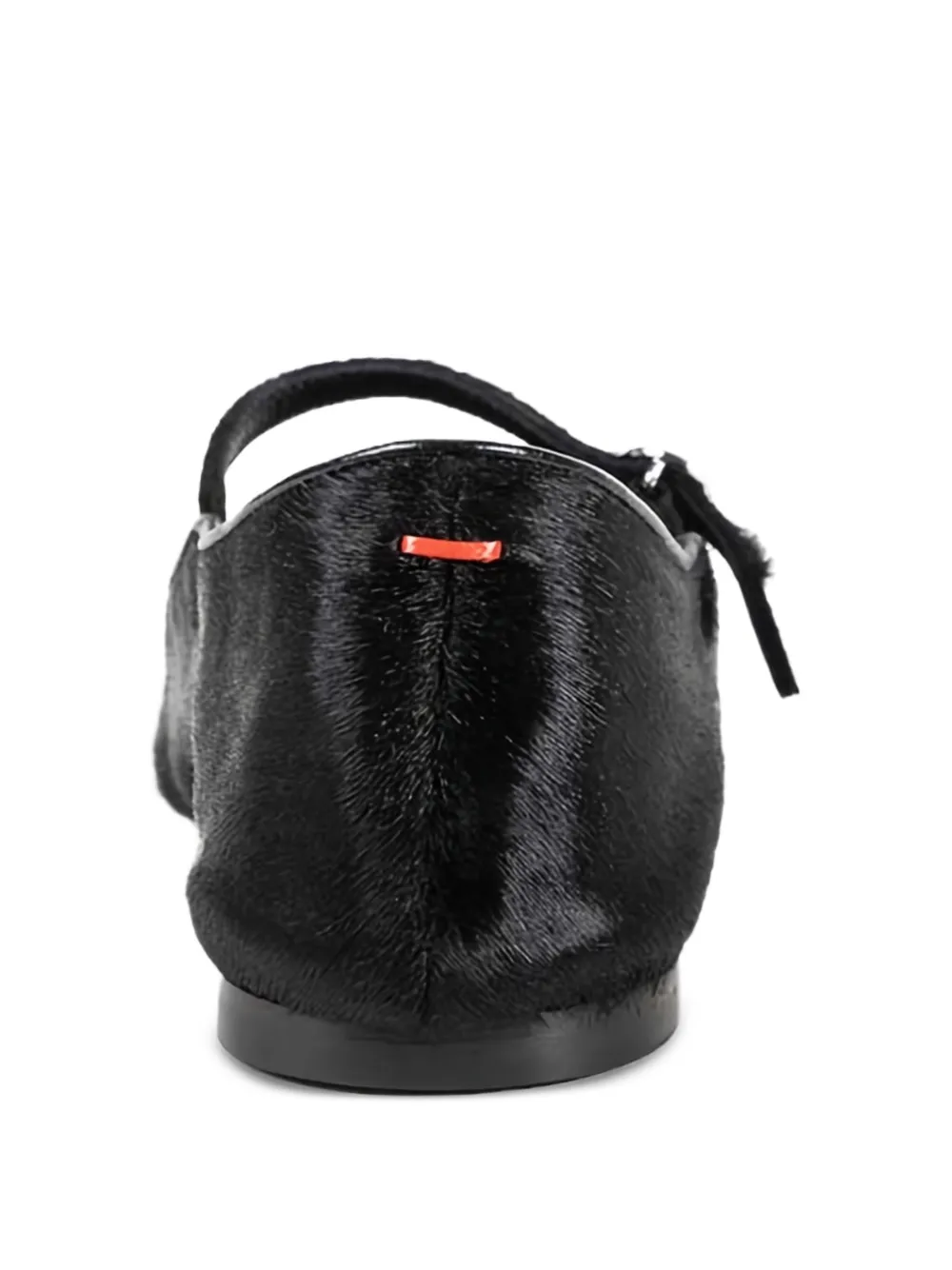 Aeyde Mary-Jane ballerina's met ponyhaar bandje Zwart