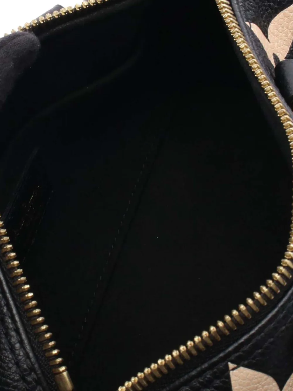 Pre-owned Louis Vuitton 2021-2025 Bicolor Monogram Empreinte Giant Papillon Bb Satchel In Black