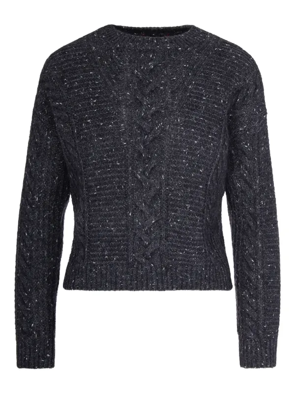 Max Mara Cable-knit Sweater in Black