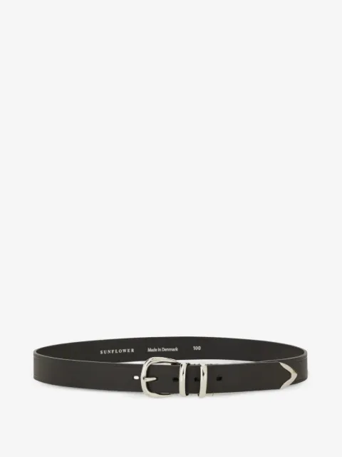 Sunflower leather buckle-fastening belt