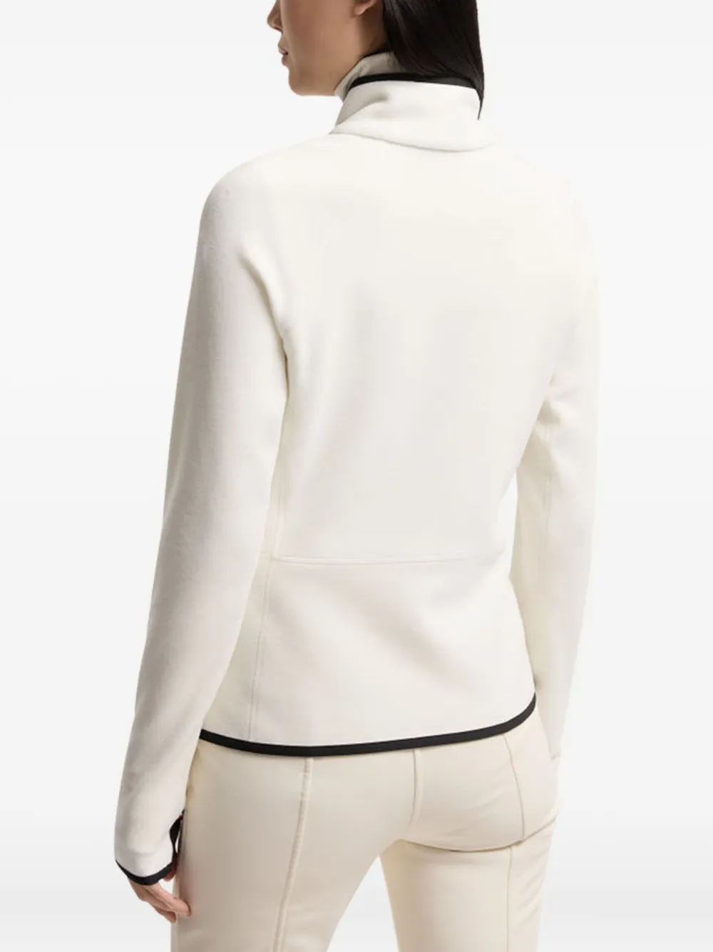 Moncler Zip-fastening Turtleneck Sweater In Gray
