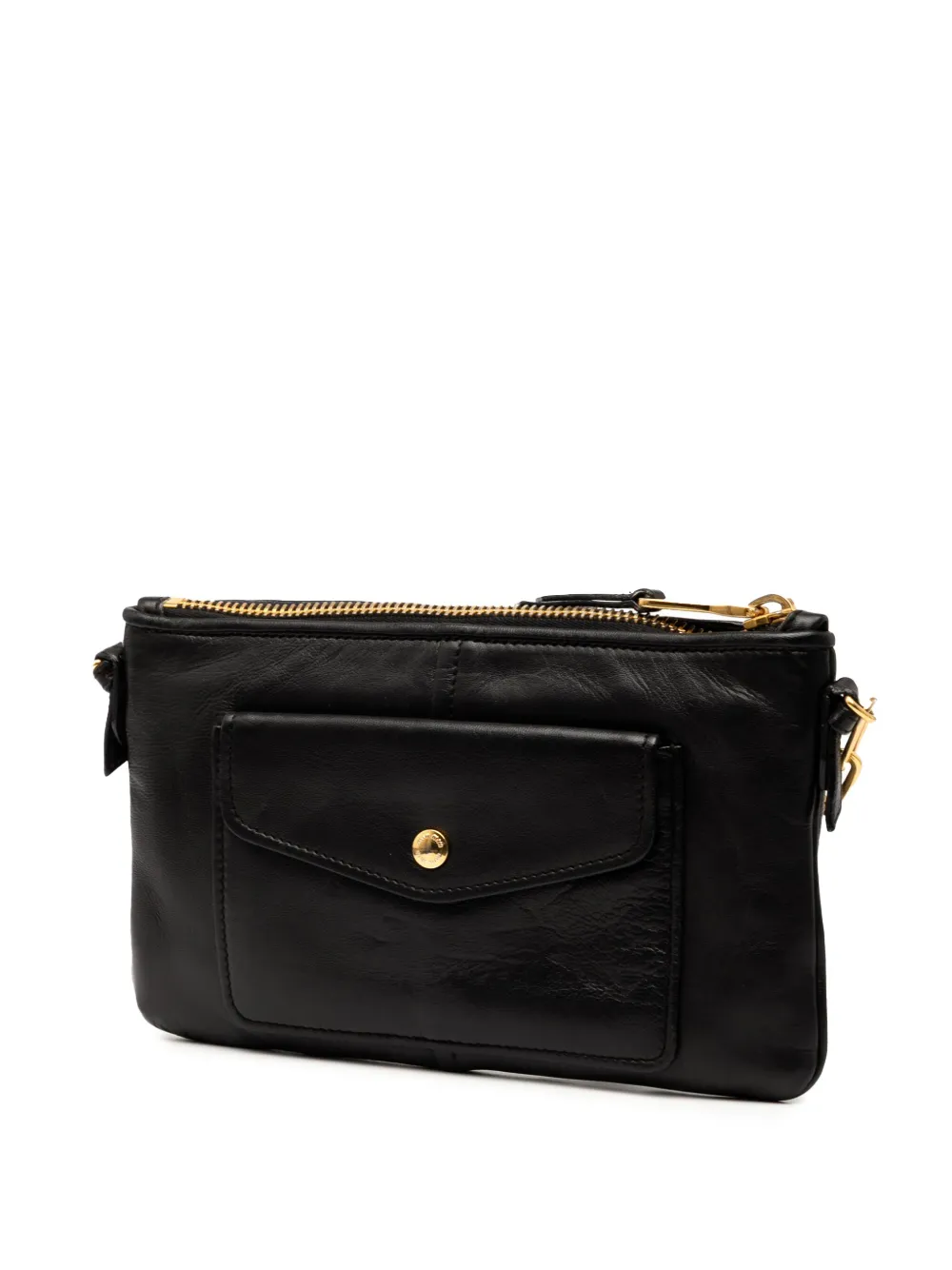 Pre-owned Miu Miu 2010-2025 Matelasse Leather Satchel In Black