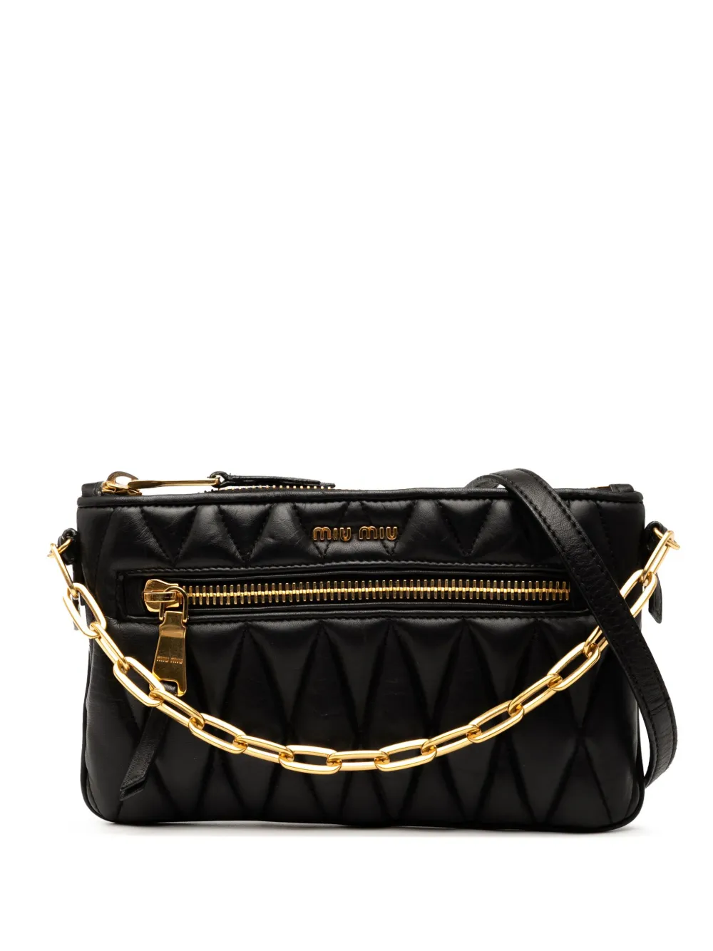 Miu Miu Pre-Owned 2010-2025 Matelasse Leather satchel | Black | Image 1