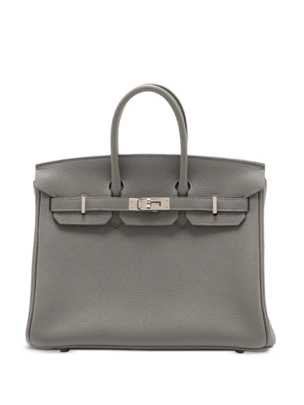 Hermès Pre-Owned 2023 Togo Birkin Retourne 25 handbag - グレー Hermès Pre-Owned 2023 Togo Birkin Retourne 25 handbag - グレー