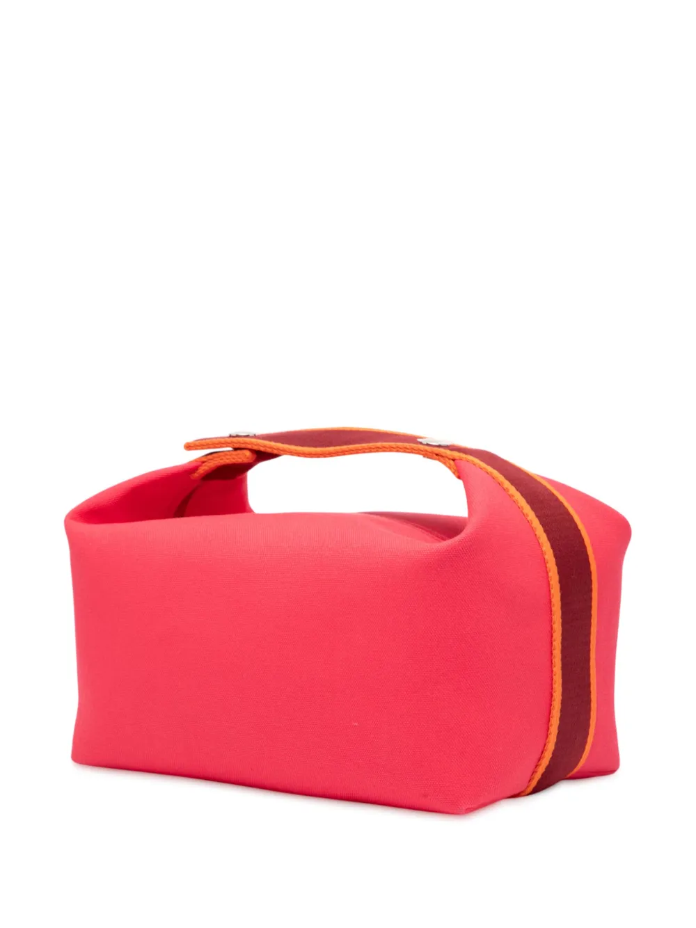 Pre-owned Hermes 2020-2025 Large Canvas Bride A Brac Vanity Bag In Pink