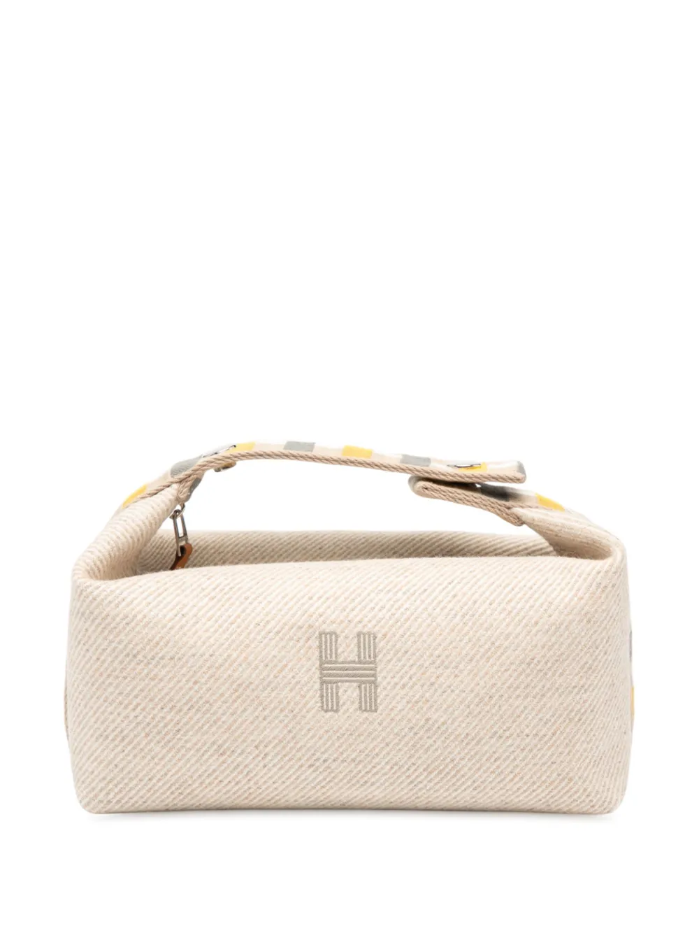 Hermès Pre-Owned 2010-2025 Small Wool Bride A Brac Au Carre Case vanity bag | Brown | Image 1