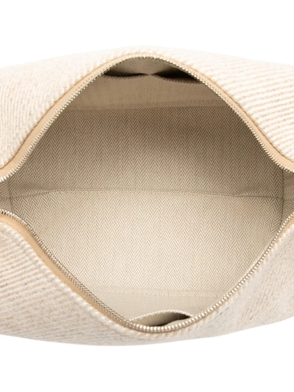 Pre-owned Hermes 2010-2025 Small Wool Bride A Brac Au Carre Case Vanity Bag In Brown