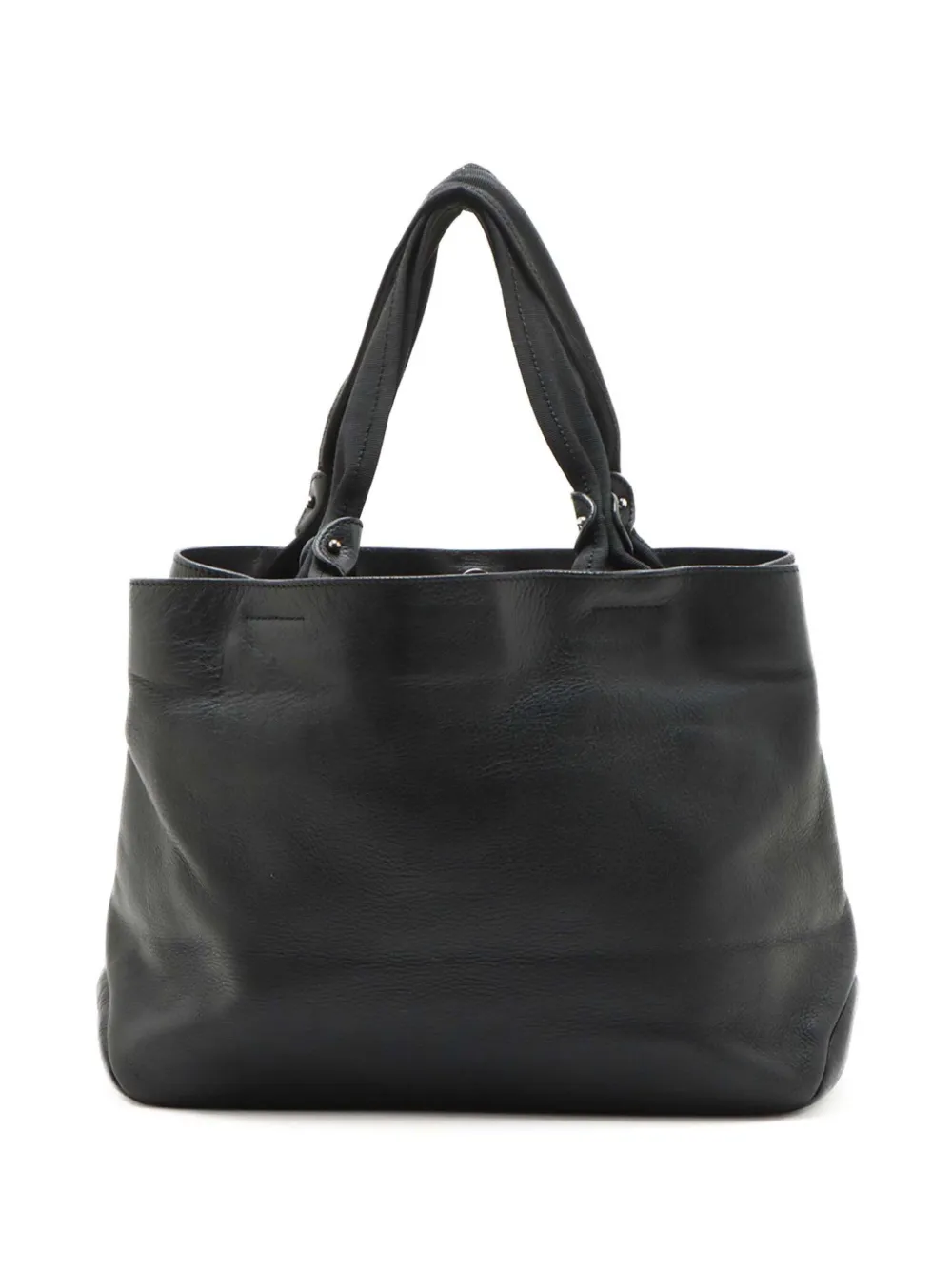 Pre-owned Ferragamo 1980-2000 Leather Miss Vara Selene Tote Bag In Black