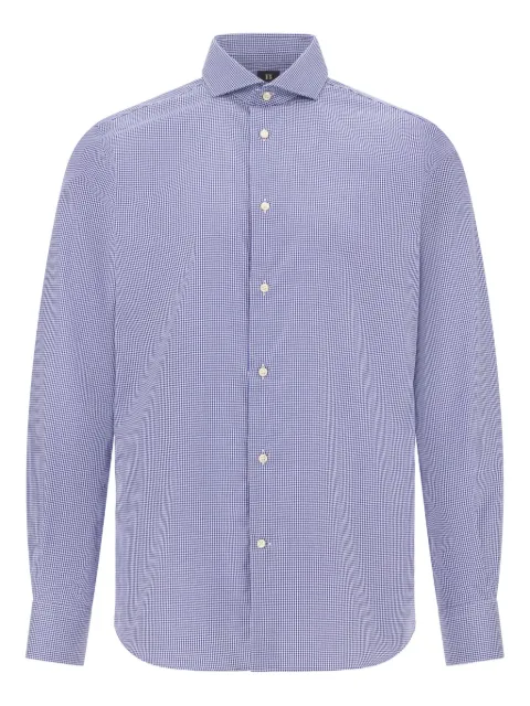 Boggi Milano houndstooth cotton shirt