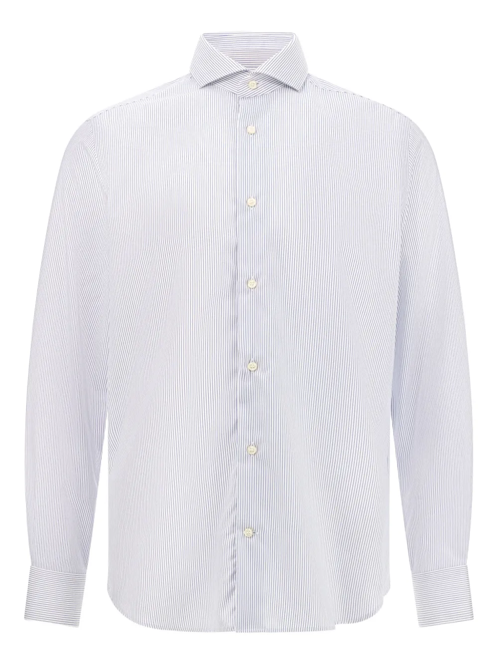 Boggi Milano camisa de algodón con rayas estampadas | blanco | Image 1