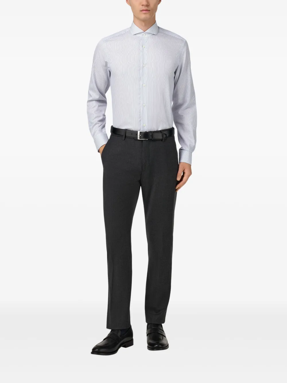 Boggi Milano camisa de algodón con rayas estampadas | Image 2