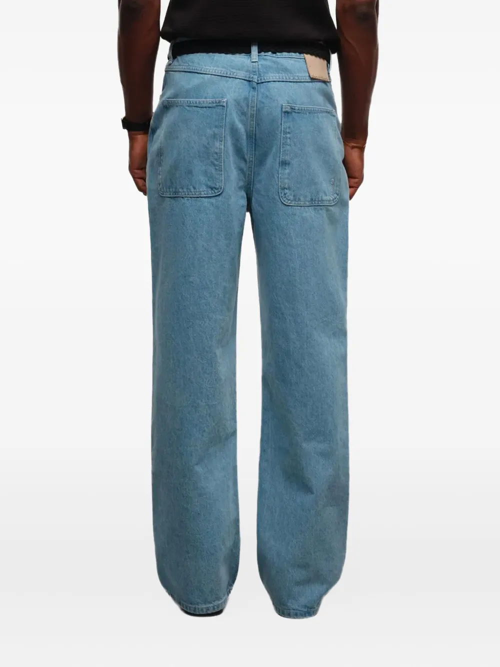 ABOUTBLANK Jeans met geborduurd monogram Blauw