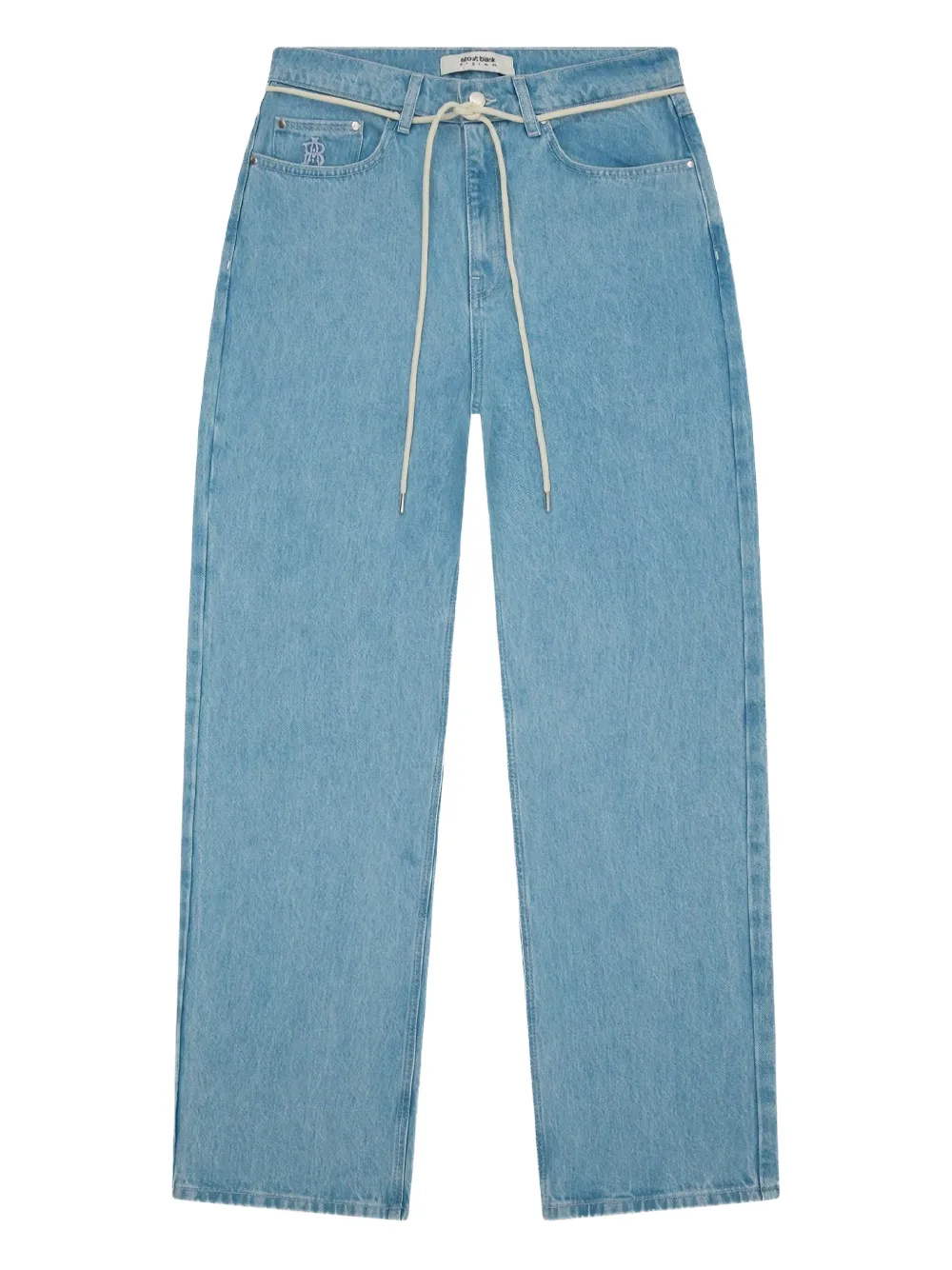 ABOUTBLANK embroidered-monogram jeans | Blue | Image 1