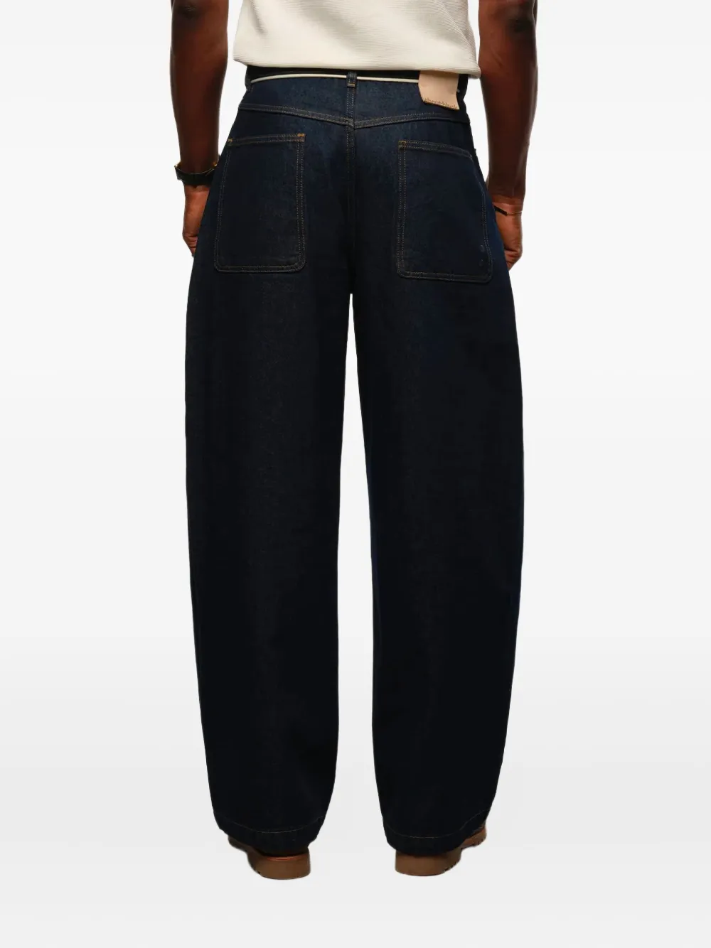 ABOUTBLANK Jeans met wijde pijpen en platte zoom Blauw