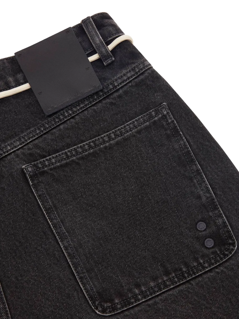 ABOUTBLANK Jeans met wijde pijpen en verwassen effect Zwart