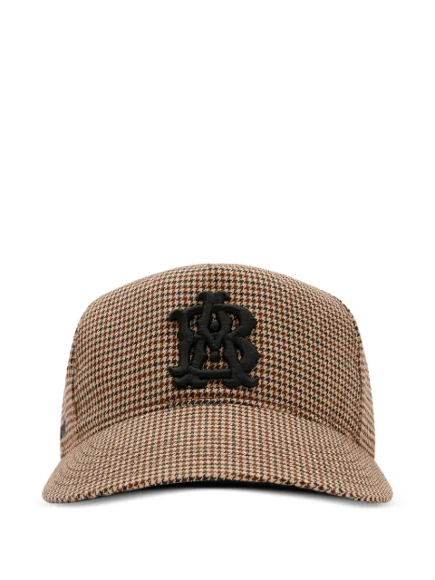 ABOUTBLANK monogram houndstooth-pattern cap
