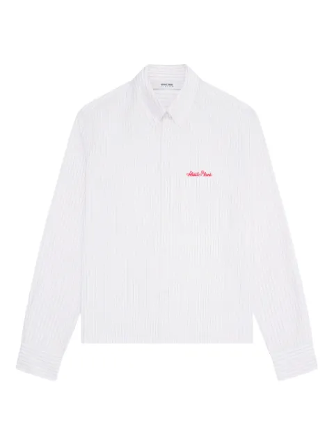 ABOUTBLANK Oxford Script striped shirt